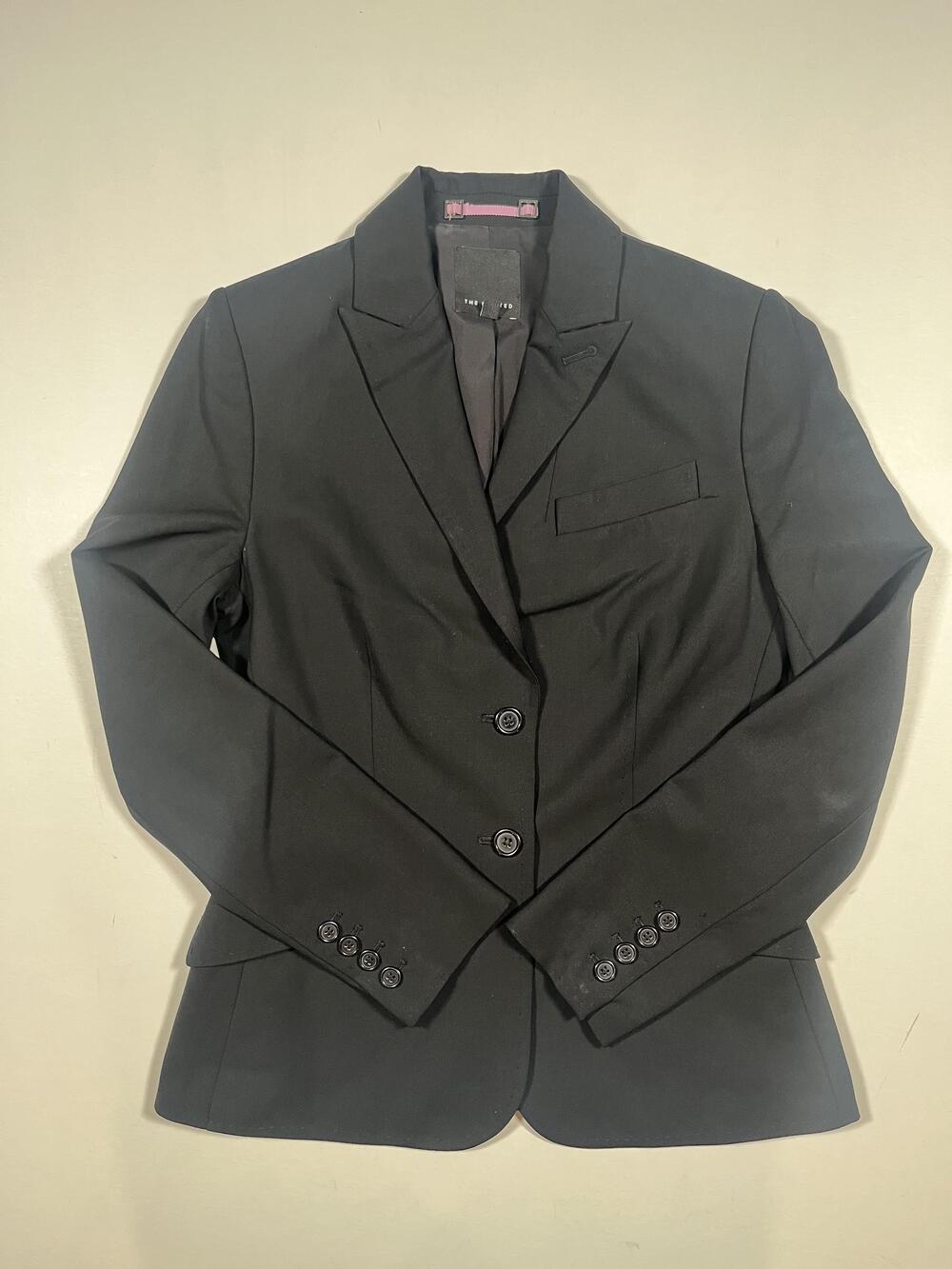 The Limited Blazer Jacket Womens 2 Black Tailored Lined Business Workwear